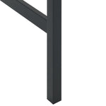 ZNTS Bar Table Black 200x100x110 cm Powder-coated Steel 3301419