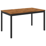 Garden Dinner Table Natural and Black 141 x 80.5 x 75 cm 901319