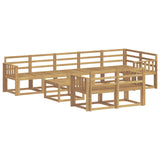 Outdoor Sofa Set 9 pcs White Solid Acacia Wood 3387833