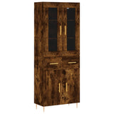 Highboard Smoked Oak 69.5x34x180 cm Engineered Wood 3198526