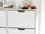 Shoe Storage Cabinet, 4 Flip Drawers, Shoe Organizer for 16 Pairs of Shoes, White T3398P341272