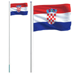 Croatia Flag and Pole 6.23 m Aluminium 3147098