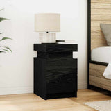 Bedside Cabinet Black Oak 35 x 39 x 55 cm Engineered wood 862178