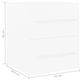 Sink Cabinet White Engineered wood 41x38.5x48 cm Sink Cabinet 804683