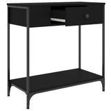 Console Table Black 75x34.5x75 cm Engineered Wood 834165