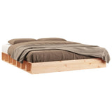 Bed Frame without Mattress 200x200 cm Solid Wood 820656