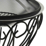 2-in-1 Fire Pit and BBQ with Poker 59x59x60 cm Stainless Steel 313360