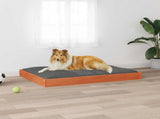 Dog Bed Wax Brown 101.5 x 74 x 9 cm Solid Pine Wood 867649