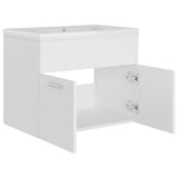 Sink Cabinet with Built-in Basin White Engineered Wood 3070820