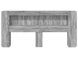 Headboard Cabinet with Storage Grey Sonoma Engineered Wood 8001288