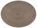 Handmade Rug Jute Round 150 cm Grey 133664