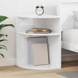 End Table High Gloss White 39.7 x 39.7 x 60 cm Engineered Wood 891134