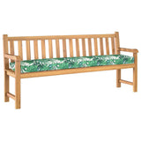 Pallet Cushion Green Leaf Pattern 180 x 40 x 8 cm Oxford Fabric 42001676