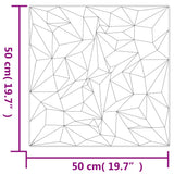 Wall Panels 24 pcs Black 50x50 cm XPS 6 m Amethyst 356947