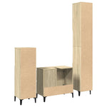 3 Piece Bathroom Furniture Set Sonoma Oak Engineered Wood 3282654