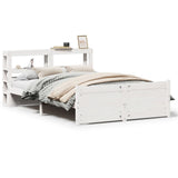 Bed Frame with Headboard without Mattress White 140x200 cm 3306022