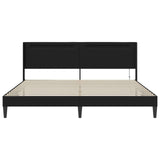 Bed Frame with LED Strip Lights Black 180 x 200 cm Faux Leather 42027995