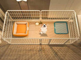Dog Playpen Indoor Safe Play Dog Fence Heavy Duty Dog Pen for Small Medium Dogs 40848486
