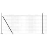 Welded Wire Fence with Concrete Base 25 x 0.8 m 3350938