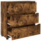 Storage Cabinet Smoked Oak 80 x 31 x 81 cm Engineered Wood 888852