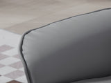 Swivel Recliner Chair with Footstool, PU Leather Armchair and Ottoman with High Back and Round Base T3398P329539