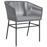 Garden Dining Set 3 pcs Grey Poly rattan 3380932