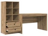 Desk with Drawer 2 pcs Artisan Oak 3337376