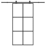 Sliding Door with Hardware Set 102x205 cm ESG Glass&Aluminium 3332820