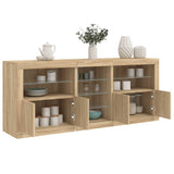 Sideboard with LED Lights Sonoma Oak 181.5x37x67 cm 3209039