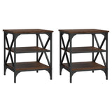 ZNTS Side Tables 2 pcs Brown Oak 40x42x50 cm Engineered Wood 825781