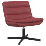 Swivel Chair Wine Red 63 x 75 x 76 cm PU 42007342