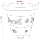 Plant Pots 24 pcs Brick Red 22 x 18 cm Plastic 3403280