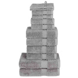 12 Piece Premium Towel Set SOLUND Grey 600 gsm 137577