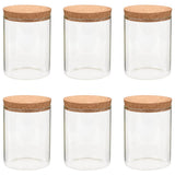 Storage Glass Jars with Cork Lid 6 pcs 650 ml 50839