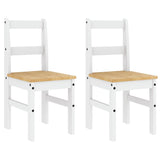 ZNTS 4 Piece Dining Set Panama White Solid Wood Pine 3345169