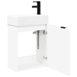 Bathroom Vanity Unit with Tap White 45.5 x 22.5 x 84 cm 889433