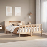 ZNTS Bookcase Bed without Mattress 135x190 cm Solid Wood Pine 3322080