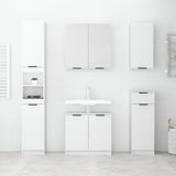 Bathroom Cabinet High Gloss White 32x34x188.5cm Engineered Wood 811328