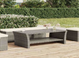 Coffee Table Grey 100x50x40 cm Poly Rattan 319391