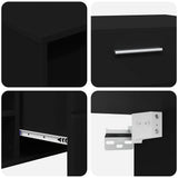 TV Cabinet Set with Drawer FLORIN 3 pcs Black Engineered Wood 3397945
