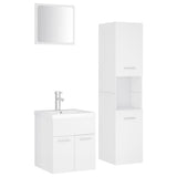 Bathroom Furniture Set White Engineered Wood 3071396