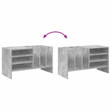 Record Cabinet Concrete Grey 78.5 x 35 x 45 cm Engineered Wood 891075