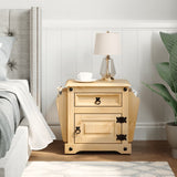 ZNTS Bedside Cabinet Corona 45x35x47.5 cm Solid Wood Pine 4005657