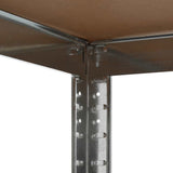Storage Shelf Silver 75x75x180 cm Steel and MDF 144265