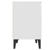 Bed Cabinets with Metal Legs White 40x30x50 cm 805834