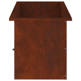 Garden Planter with LED 2 pcs Rusty 40 x 80 x 40 cm 8008167