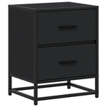 ZNTS Bedside Cabinet Black 40x31x50 cm Engineered Wood 848674