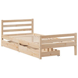 Bed Frame without Mattress 100x200 cm Solid Wood Pine 3301606