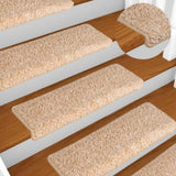 Stair Mats 15 pcs 65x21x4 cm Gold Rectangular Edge 326202