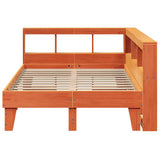 Bookcase Bed without Mattress Wax Brown 120x200cm Solid Wood Pine 3324543